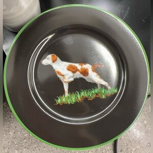 Set of Four Tiffany & Co. Porcelain Decorative Plates with Hunting Dogs